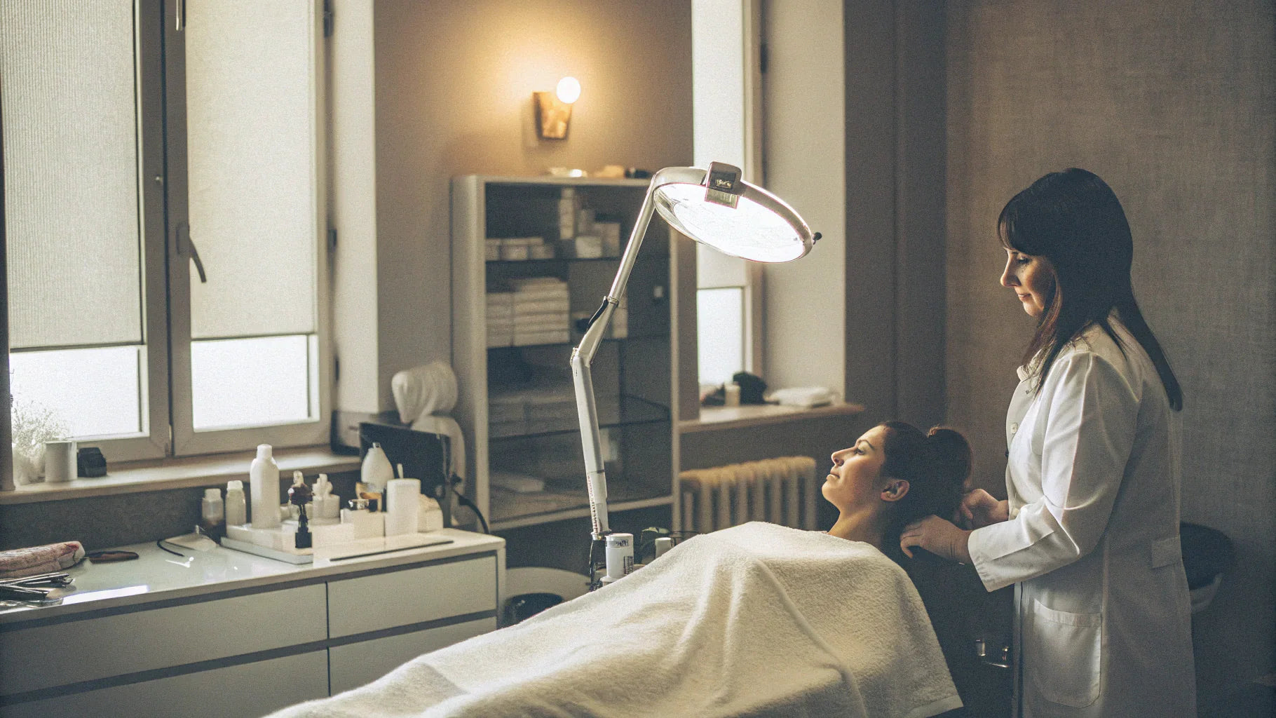 Professional Areola Tattoo procedure in medical spa setting.