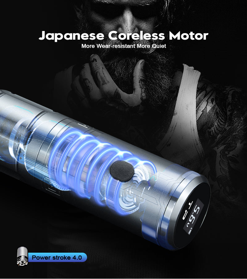 Thunderlord power K6031 wireless tattoo machine with Japanese coreless motor and Power stroke 4.0, tattoo equipment