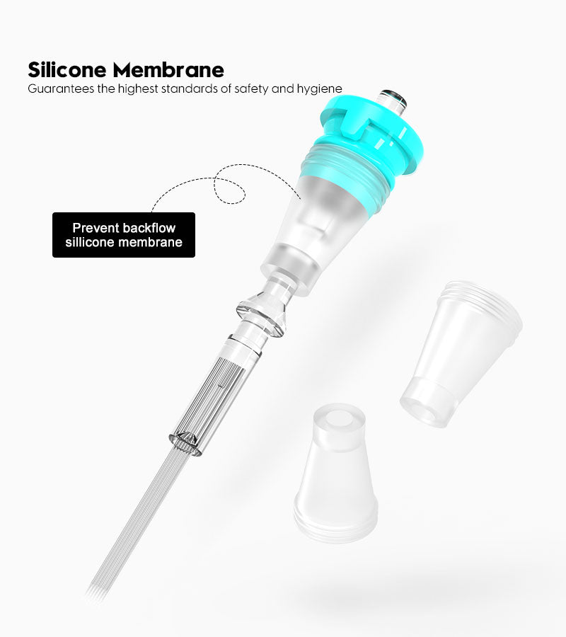 ThunderlordPower RL cartridge needle: Silicone membrane for backflow prevention. Medical grade, tattoo supplies.