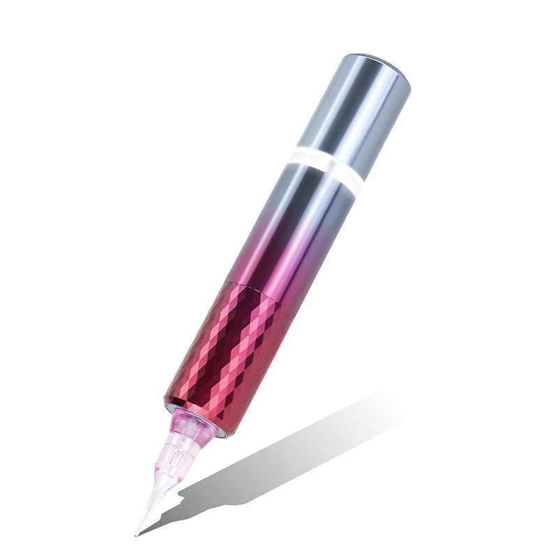 ThunderlordPower Rotary Slim Tattoo Pen Machine TP009, gradient red and silver, professional PMU tool