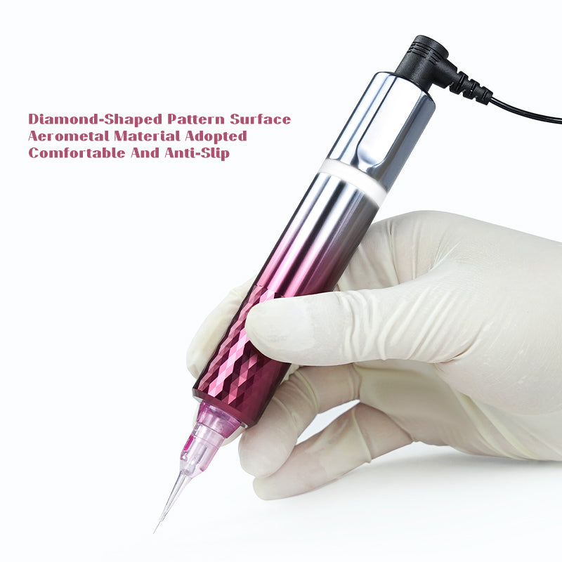 Thunderlord Power Rotary Slim Tattoo Pen, gradient red aerometal body, comfortable and anti-slip design, for PMU