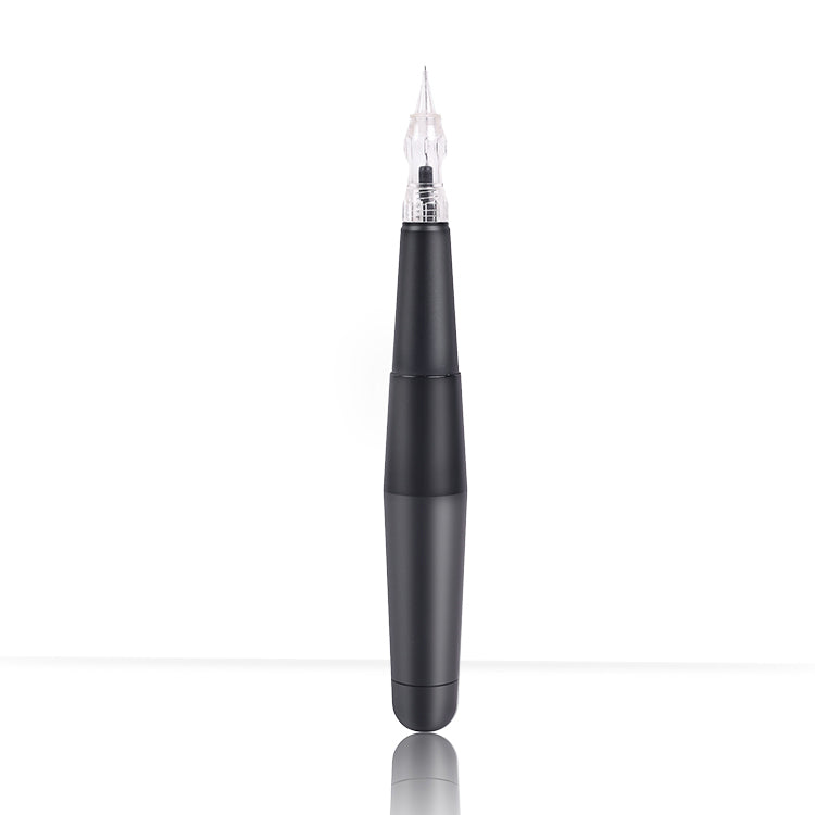 Black Biomaser E005 PMU pen with needle, professional tattoo equipment for eyebrows and lips.