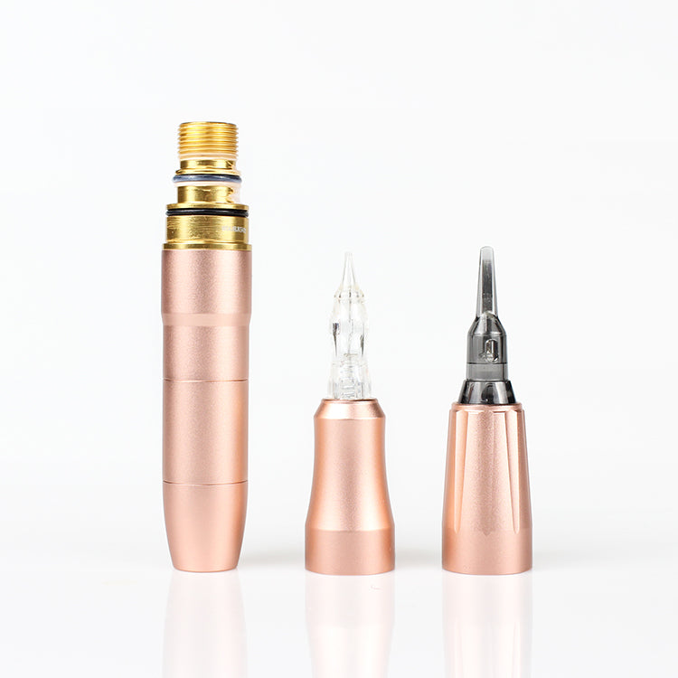 Thunderlord Power CTGE001 tattoo pen in rose gold with needle cartridges, tattoo equipment