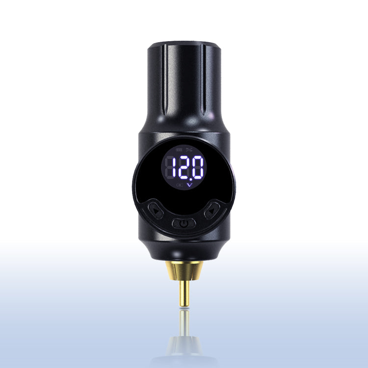 Biomaser DC001 Digital Wireless Tattoo Power Supply - Black tattoo machine with digital display