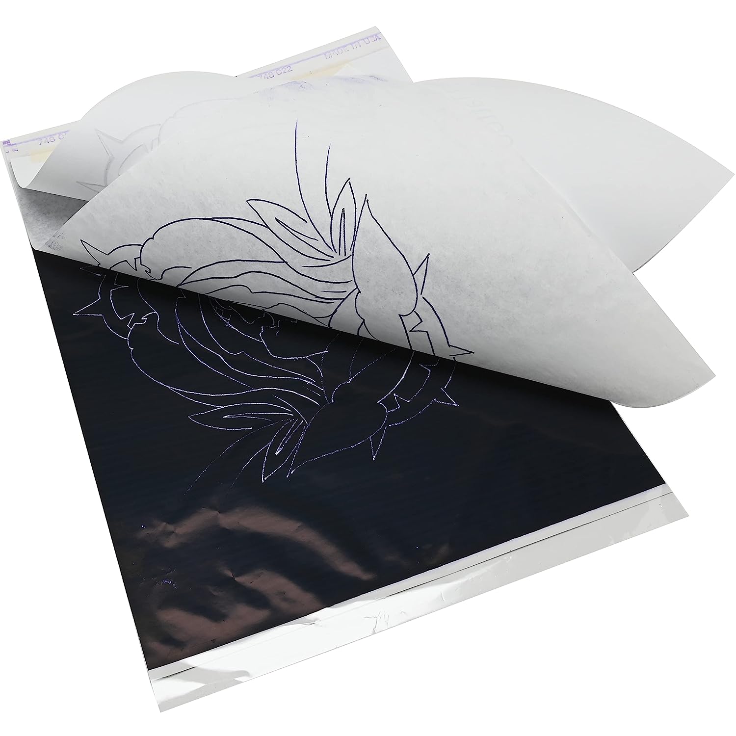 Thunderlord Power Transfer Paper, 100 Sheets Tattoo Stencil Transfer Paper Tattoo Thermal Stencil Paper For Tattooing