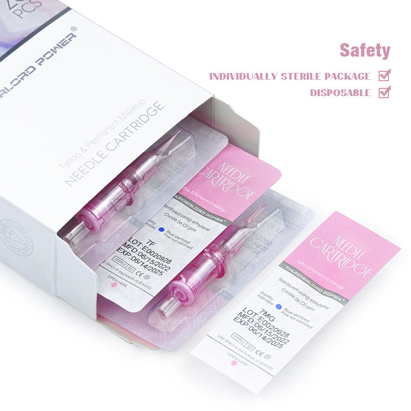 Biomaser USA-Shipped 1R Round Liner Needles Cartridge for Permanent Makeup