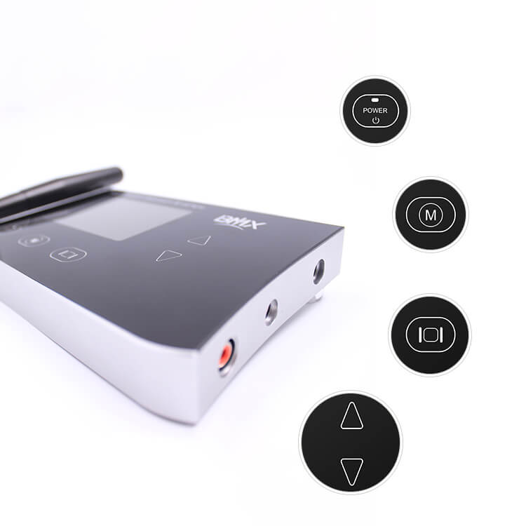 BMX P200 Digital Power Supply for Permanent Makeup Machine Kit - Digital Display with Power and Function Buttons