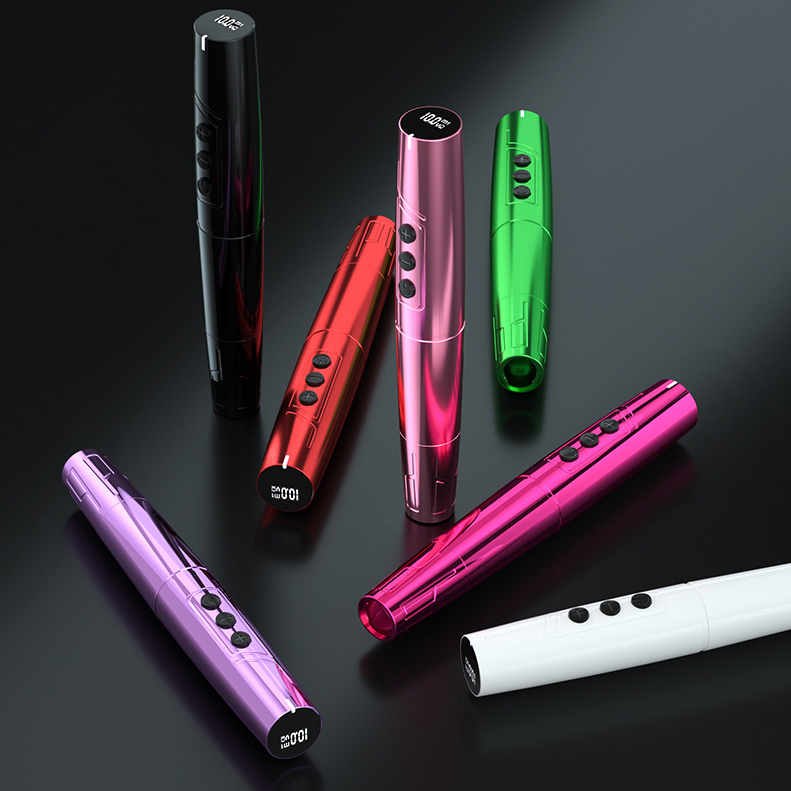 Biomaser TP006 Wireless PMU Machine - Dual Battery, Swiss Motor, Silent & Lightweight for Eyebrows & Lips