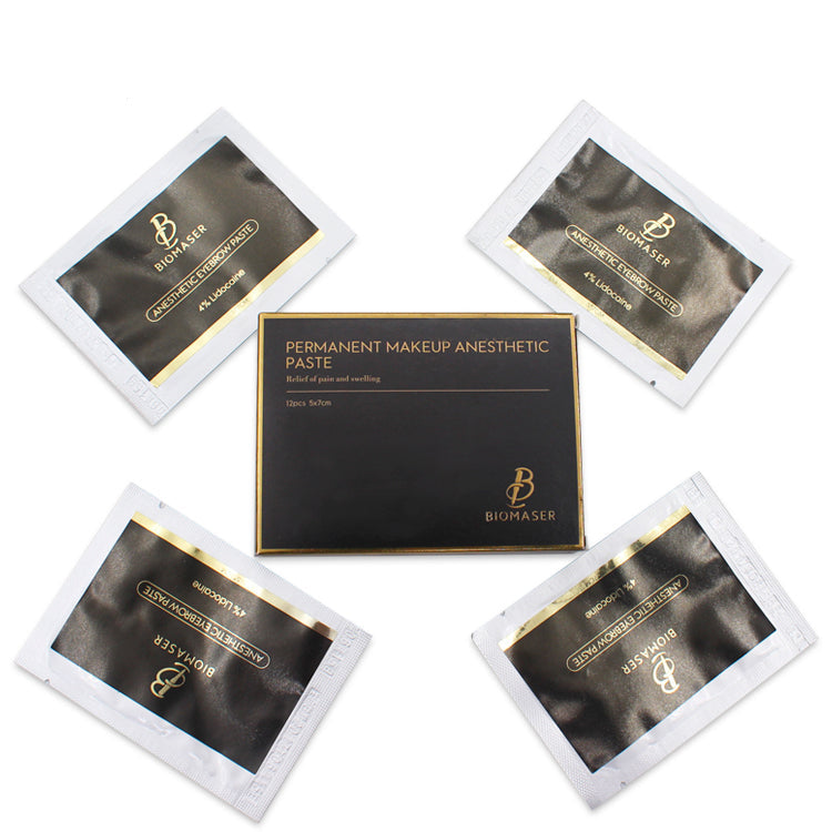 Biomaser Permanent Makeup Anesthetic Paste for eyebrow tattooing, 4% Lidocaine, pain relief supplies