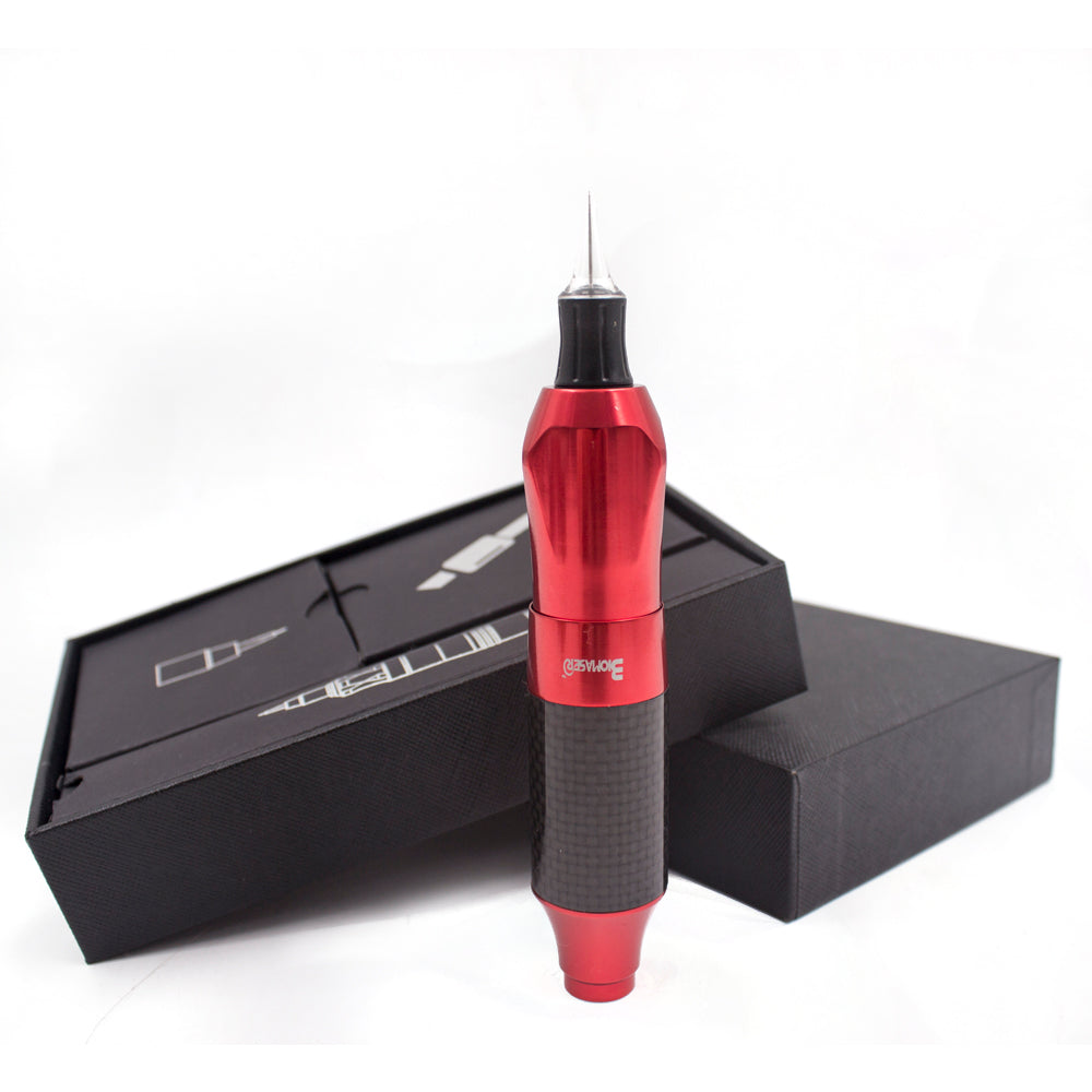 Thunderlord Power CTG004 Tattoo Pen Machine with red and carbon fiber design, a professional tattoo equipment.