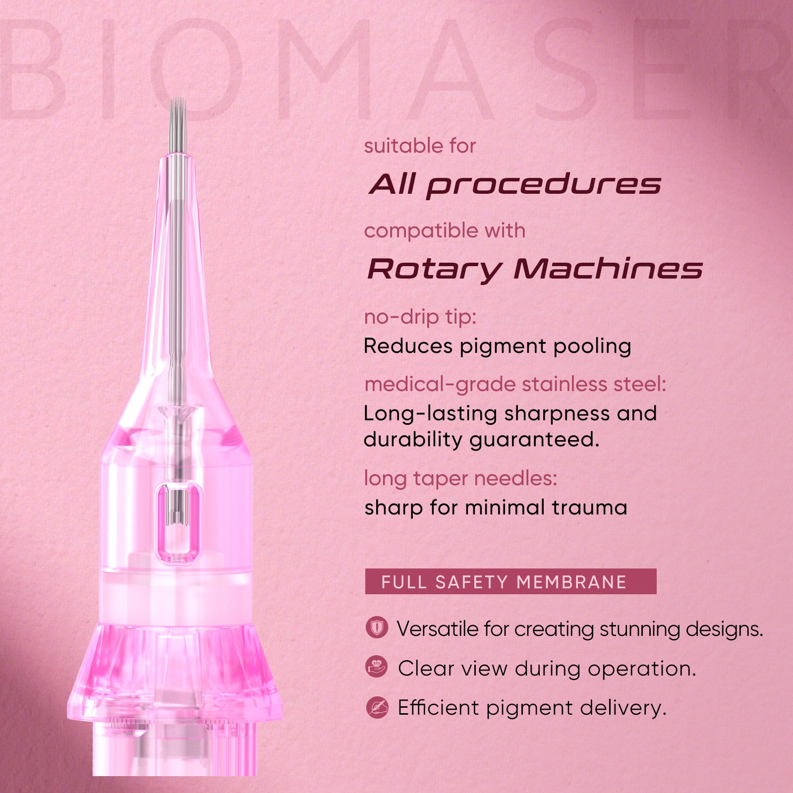 CM Curve Mangum Biomaser Pinky Pro Tattoo Permanent Makeup Needle Cartridges for standard tattoo pen machine