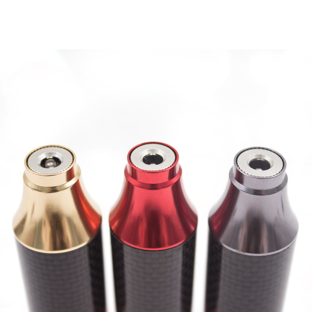 Thunderlord Power CTG004 tattoo pen machines in gold, red, and grey with carbon fiber grip - Tattoo equipment