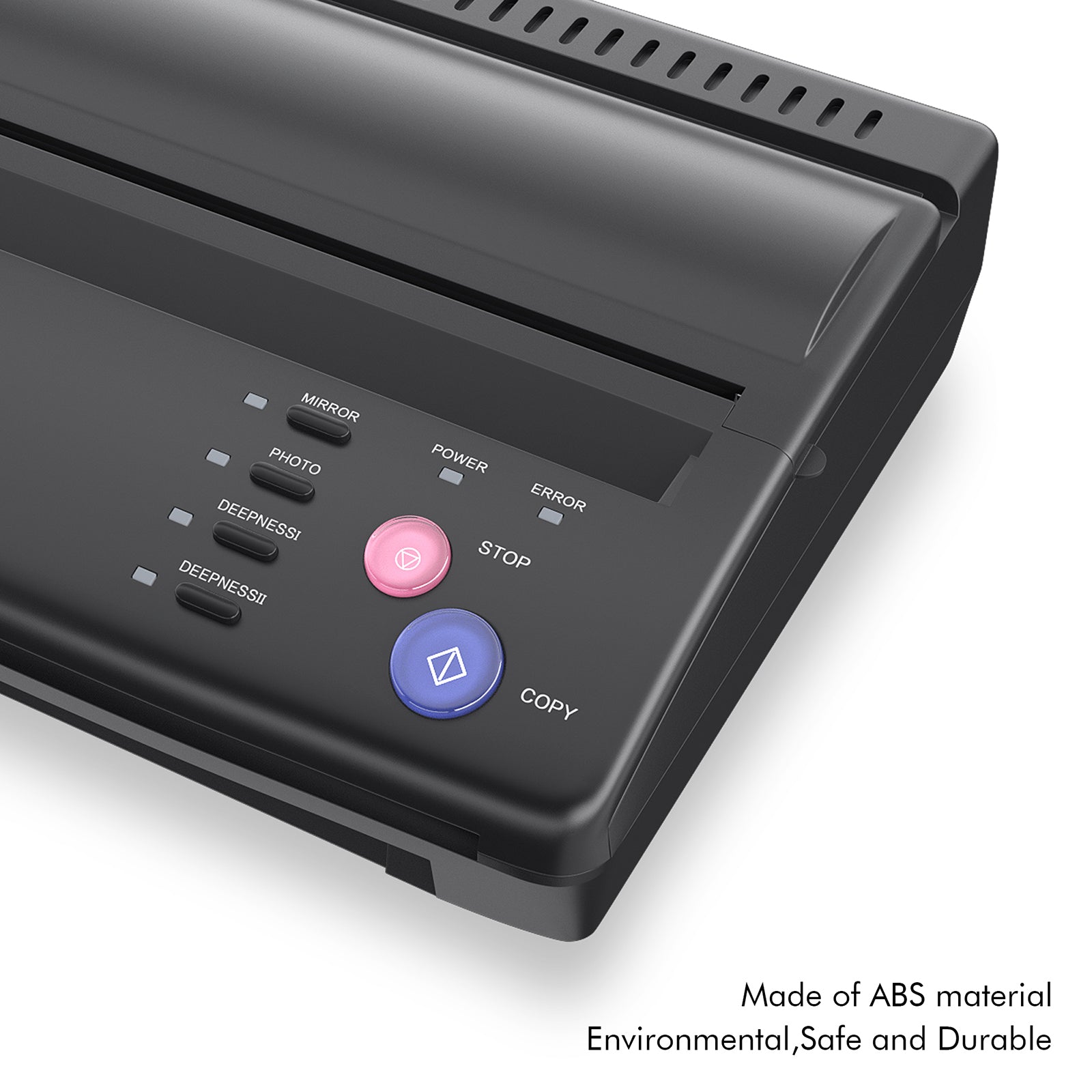 Black Thunderlord tattoo transfer machine. ABS material, copy function. Durable and safe tattoo equipment.