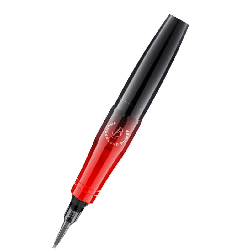 CTGE005 Mini Rotary Pen Tattoo Machine, black and red gradient design, coreless motor for eyebrow tattoo