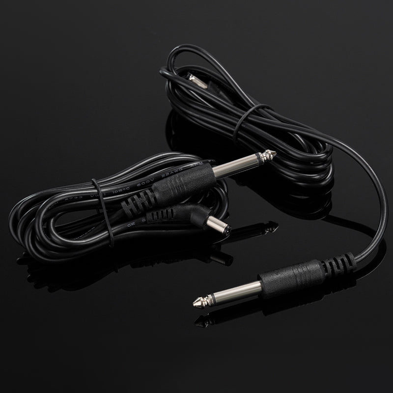 Thunderlord Power Tattoo Clip Cord, 1.8m Soft Cord 6.3 /DC Cord with High Sensitivity DC Interfaces Available