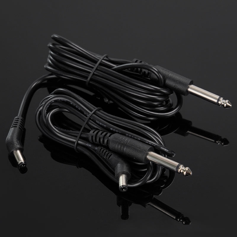 Thunderlord Power Tattoo Clip Cord, 1.8m Soft Cord 6.3 /DC Cord with High Sensitivity DC Interfaces Available