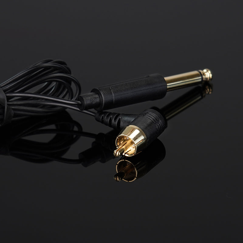 Thunderlord Power Tattoo Clip Cord, 6.35mm Plug with High Sensitivity RCA Interfaces Available