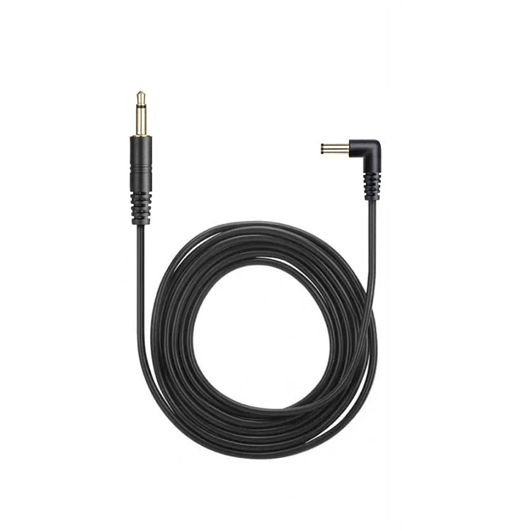 Clip cord connection cable for BMX PMU pens (LW001/LW002/E005/BMX001). Black cable with gold connectors. Tattoo equipment.