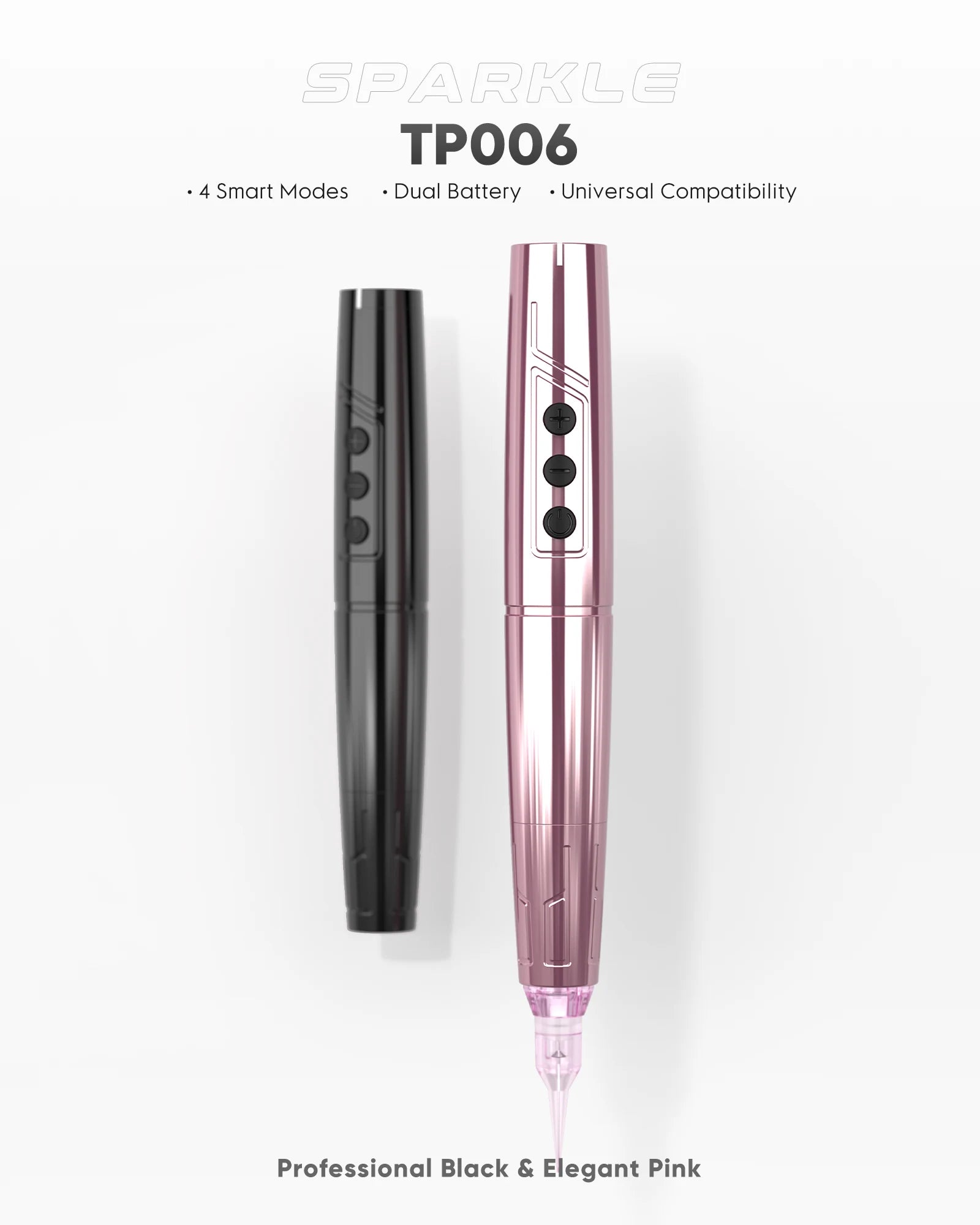 Biomaser TP006 Wireless PMU Machine in Pink, professional tattoo machine for eyebrows and lips.