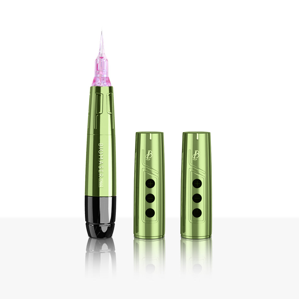 Biomaser TP006 Wireless PMU Machine - Dual Battery, Swiss Motor, Silent & Lightweight for Eyebrows & Lips