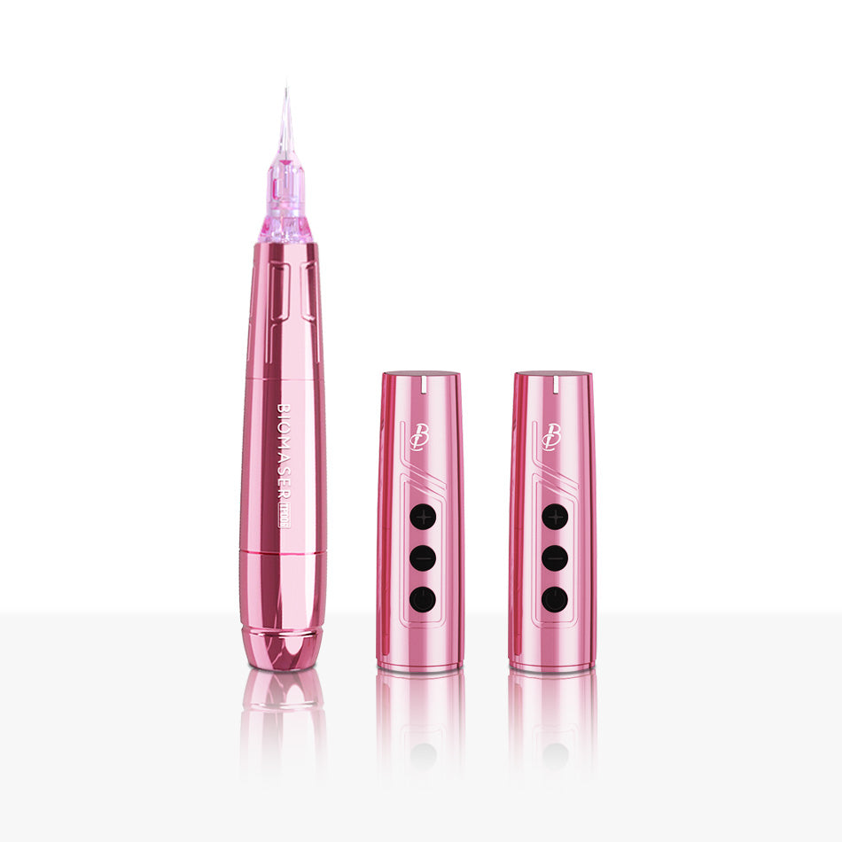 Biomaser TP006 Wireless PMU Machine - Dual Battery, Swiss Motor, Silent & Lightweight for Eyebrows & Lips