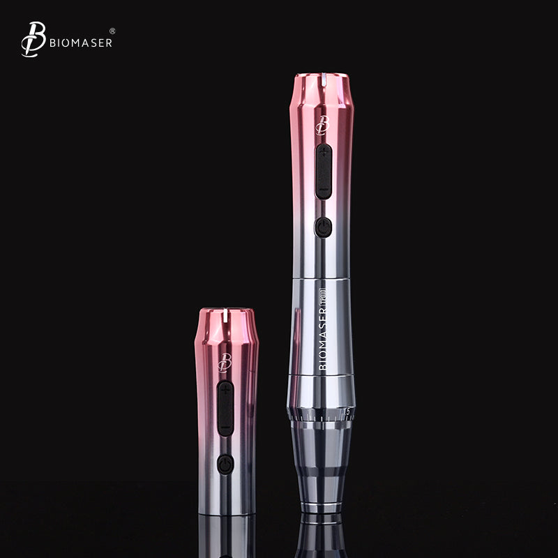 Biomaser TP010 Wireless PMU Machine Kit - Dual Battery, Swiss Motor, Silent for Brows & Lips