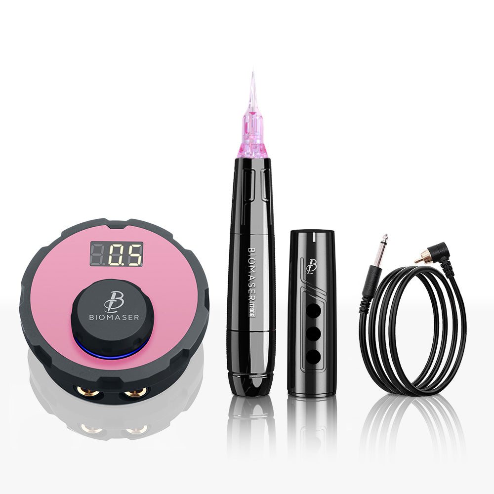 BIOMASER JOG626 PMU Machine Kit for HAIR STROKE Eyebrow Embroidery, 0.5V Start-up, Professional Tattoo Tools