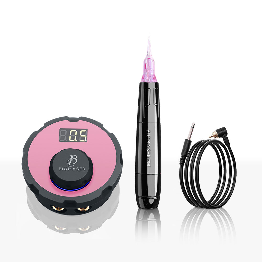 BIOMASER JOG626 PMU Machine Kit for eyebrow embroidery, with digital power supply, pen and cable. Professional tattoo tools