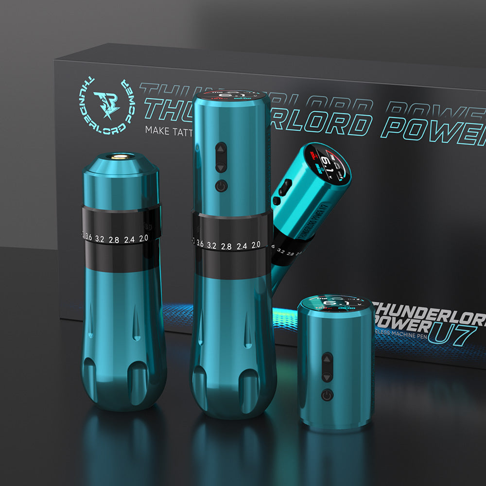 7 Stroke adjustable Thunderlordpower U7 Wireless tattoo Machine Pen