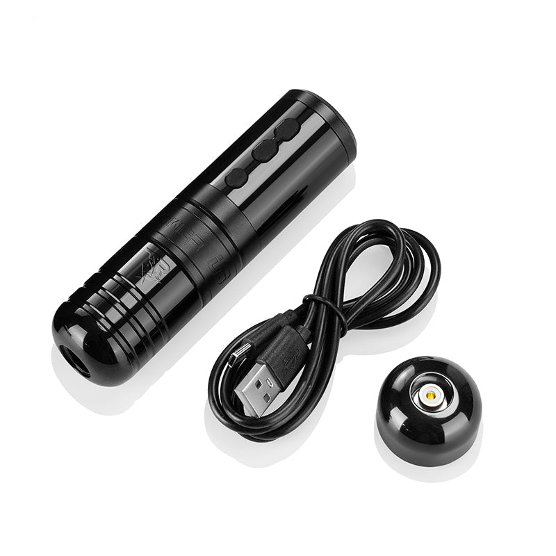 THUNDERLORD POWER U8 Wireless tattoo machine pen, black, with charger and cable, professional tattoo equipment