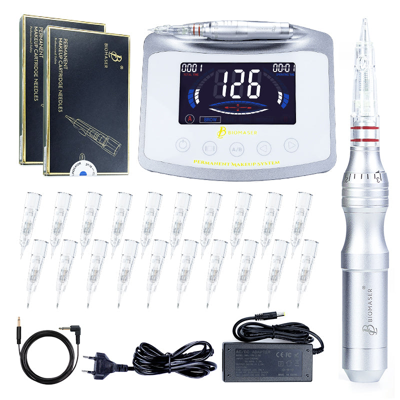 Biomaser X1 Permanent makeup machine kit Set includes 2 Needles 2 Pens and Power Supply