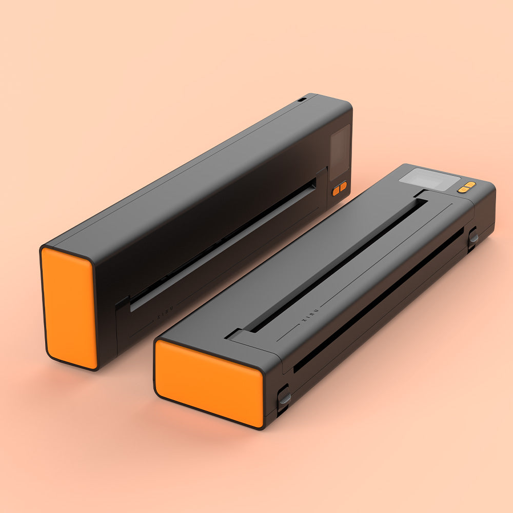 XIRU XR3 Wireless Thermal Tattoo Stencil Printer, Black and Orange. Wireless tattoo printer for tattoo artists.