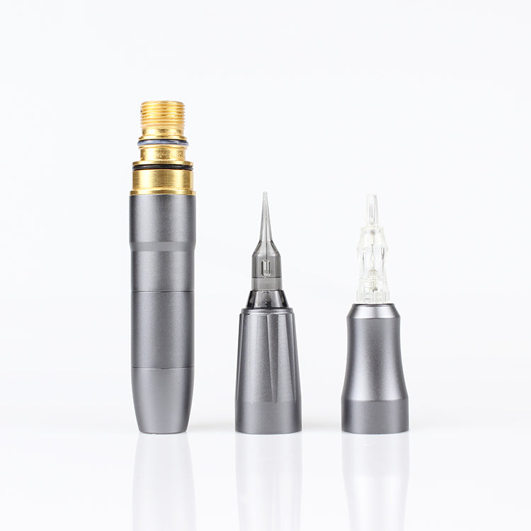 Thunderlord Power CTGE001 tattoo pen components: body, cartridge needle, and grip - professional tattoo equipment.