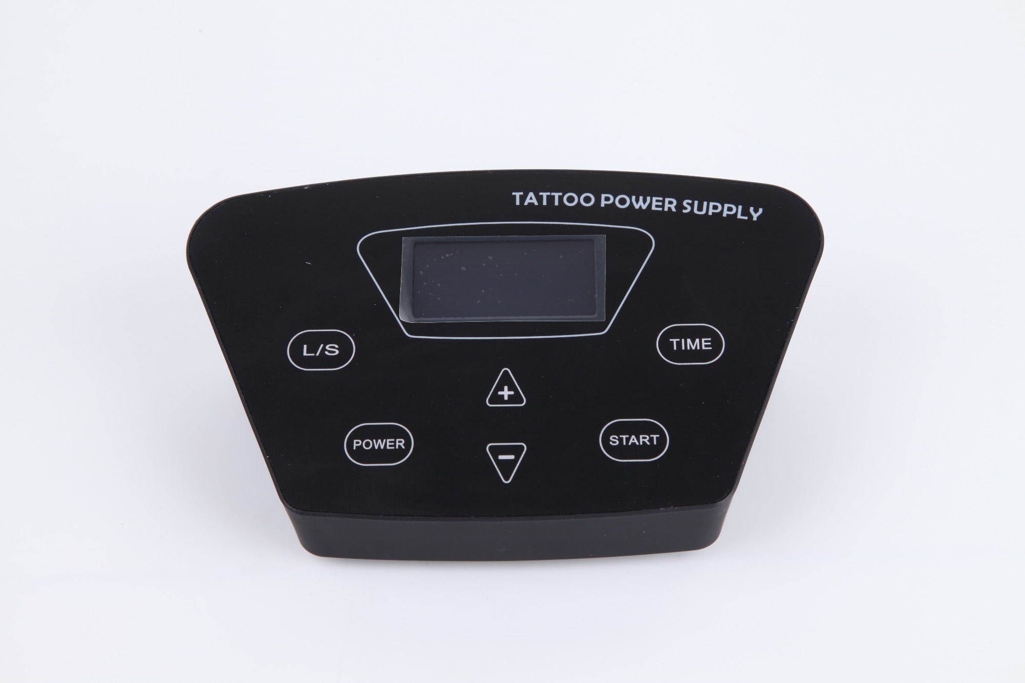 Black Thunderlord P300 digital tattoo power supply front panel with digital display and controls for tattoo machine