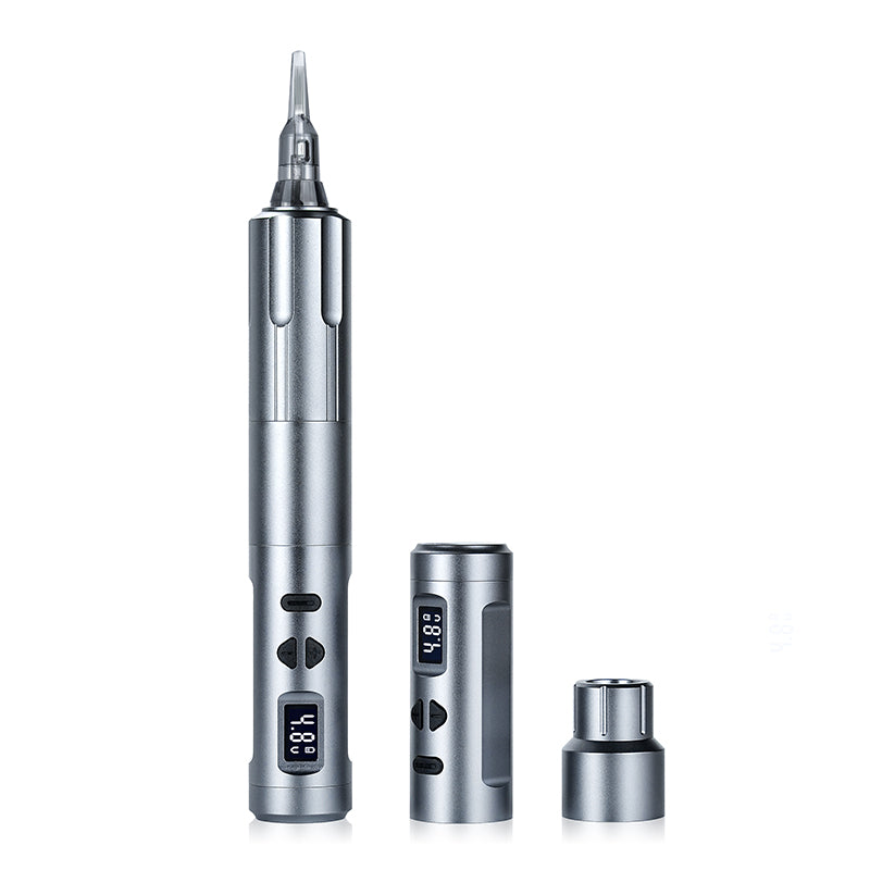 Thunderlord Power K6003 Wireless PMU Machine, Silver, Digital Display, Tattoo Equipment