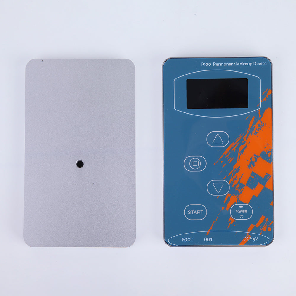BMX P100 Permanent Makeup Device, Blue Control Panel and Silver Aluminum Bracket, Professional PMU Equipment