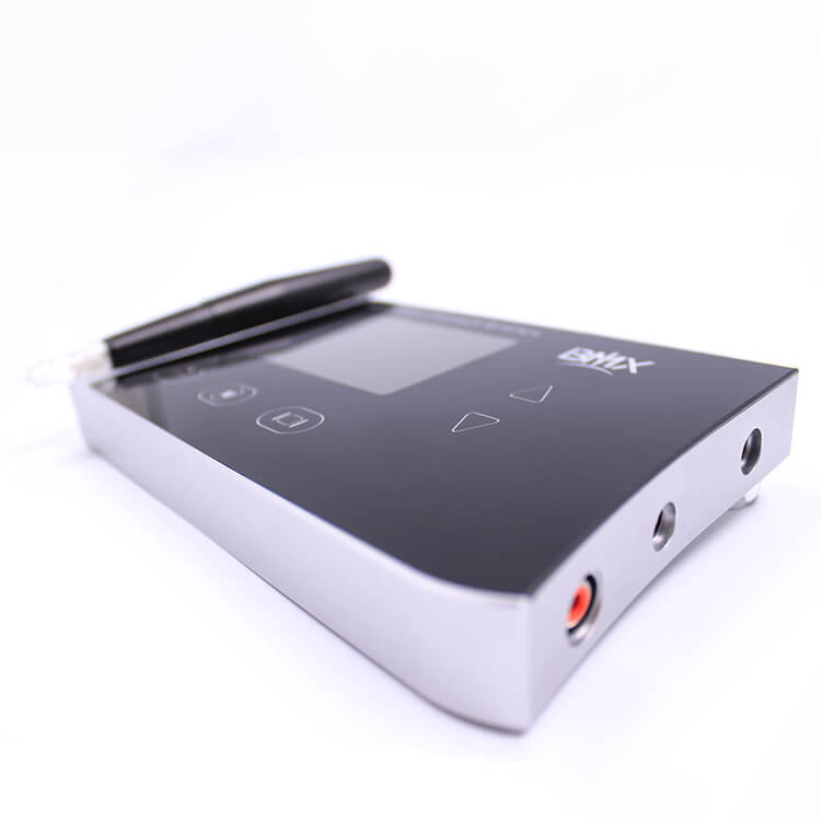 BMX P200 Permanent Makeup Machine Kit - Digital display with PMU pen, black and silver design