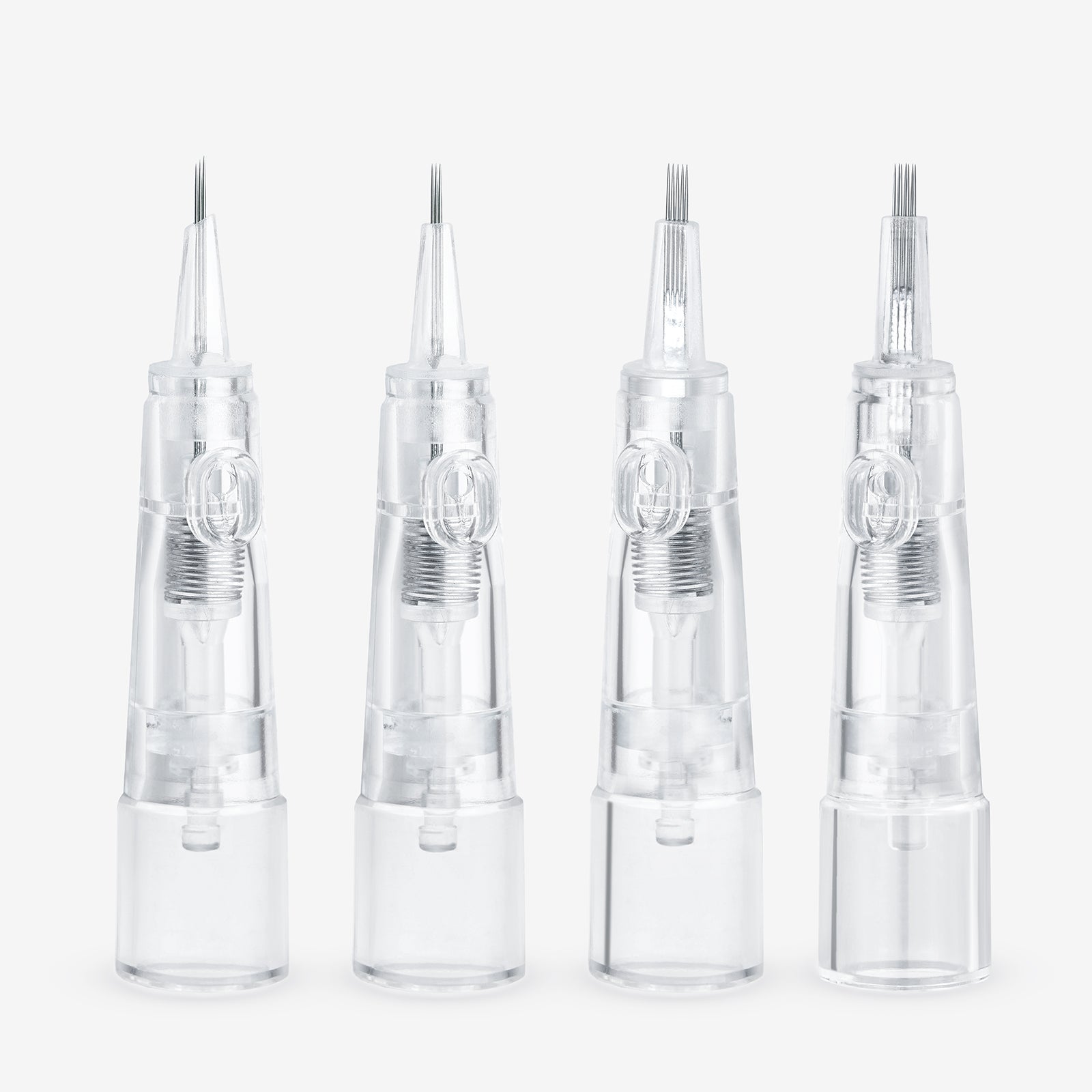 Biomaser MAGNUM PMU Cartridge Needles in clear plastic. Professional tattoo supplies for permanent makeup.