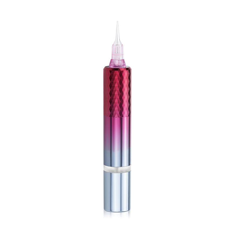 Thunderlord Power Rotary Slim Tattoo Pen, gradient red and silver body, ideal for permanent makeup