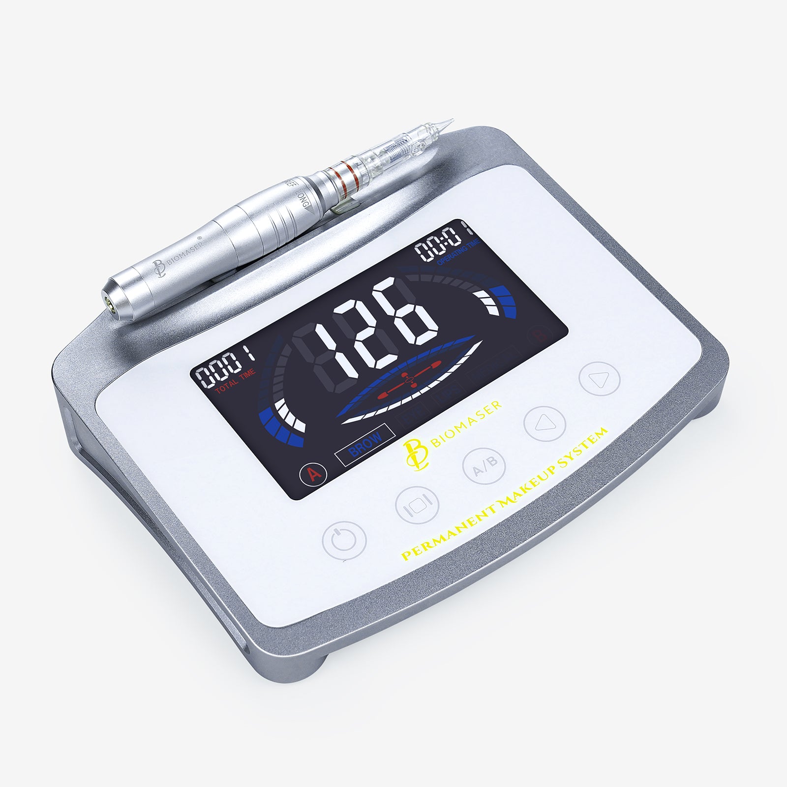 Biomaser X1 PMU machine set with digital display, handpiece, for professional permanent makeup applications