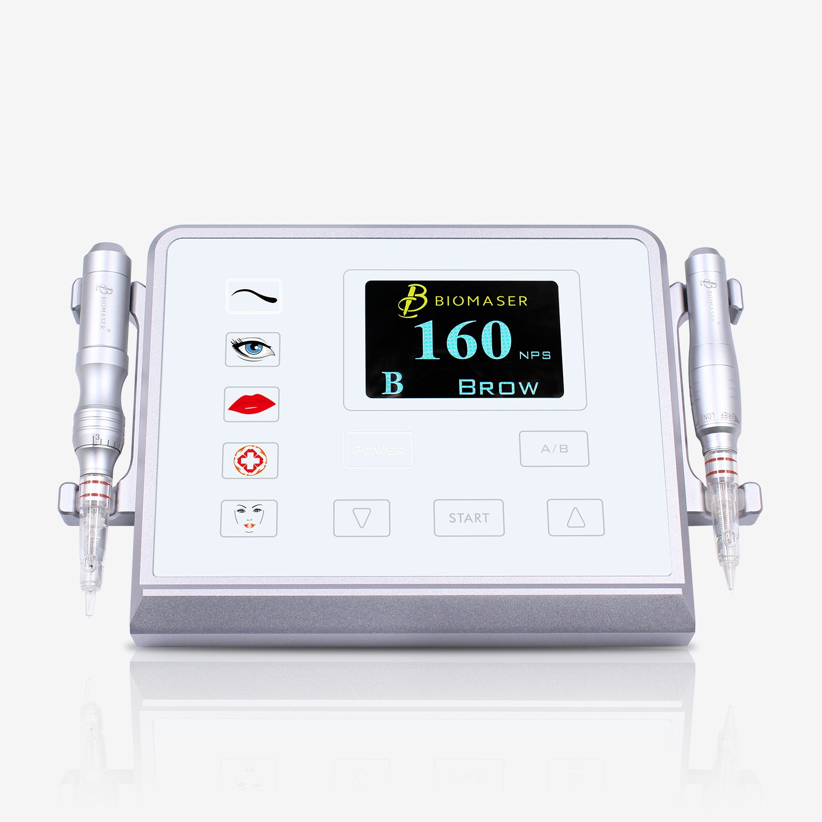 Biomaser P1 PMU machine, digital touch screen with eyebrow settings, professional tattoo equipment