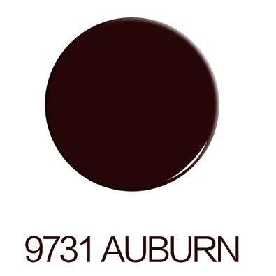 Maser 9731 Auburn tattoo pigment ink swatch for permanent makeup. Dark auburn color for microblading eyebrows.