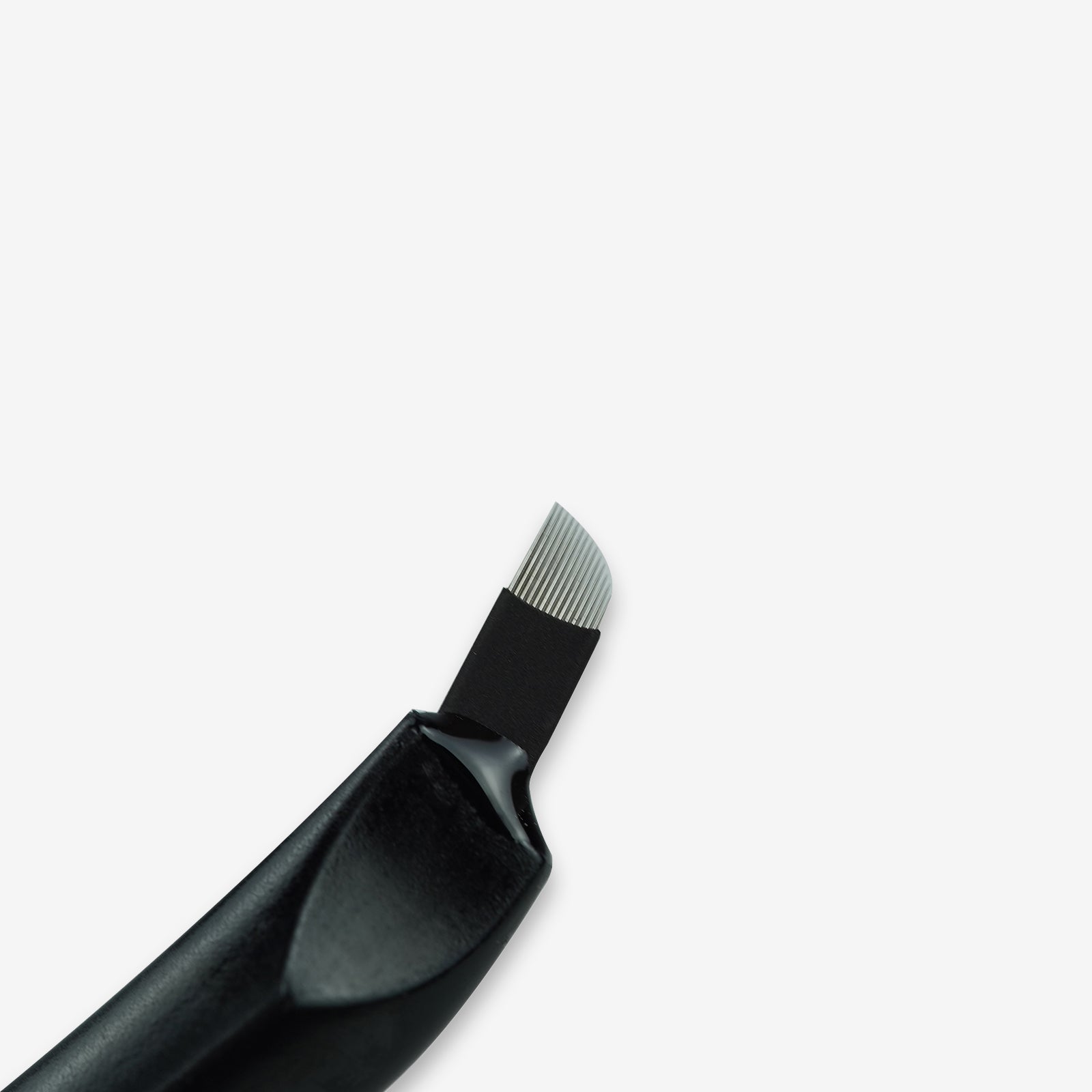 Biomaser disposable microblading pen, black plastic handle, medical grade steel blade, for eyebrow permanent makeup