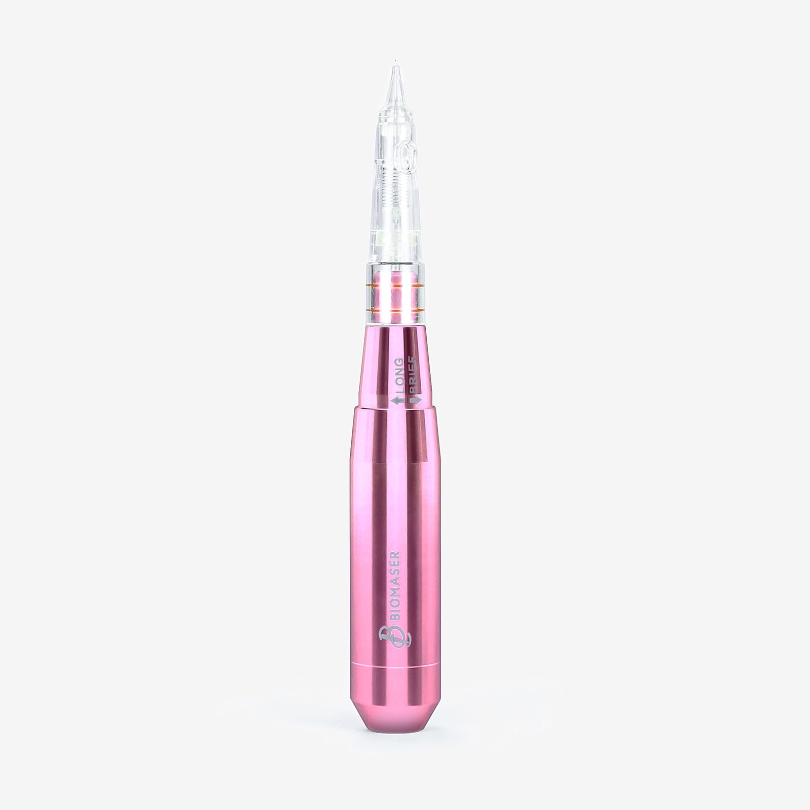 Biomaser pink permanent makeup handpiece with cartridge needle, professional tattoo equipment, LONG SERIES