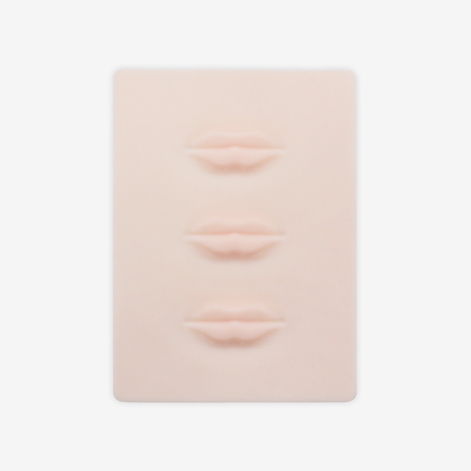 3D practice skin for permanent makeup with embossed lips, made of silicone. Tattoo practice skin for PMU artists.