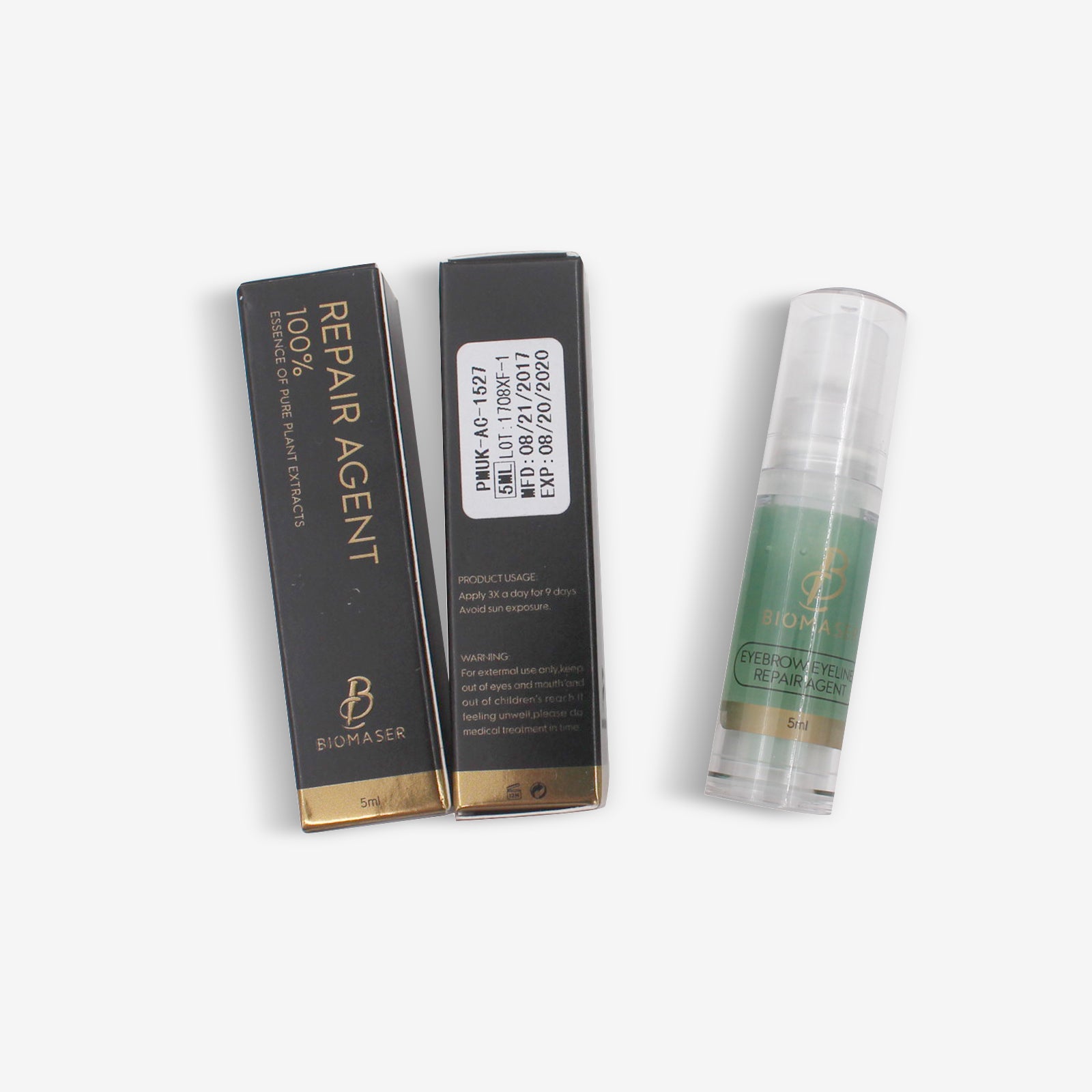 Biomaser eyebrow and eyeliner tattoo repair gel, essential for tattoo aftercare, for professional tattoo tools and supplies