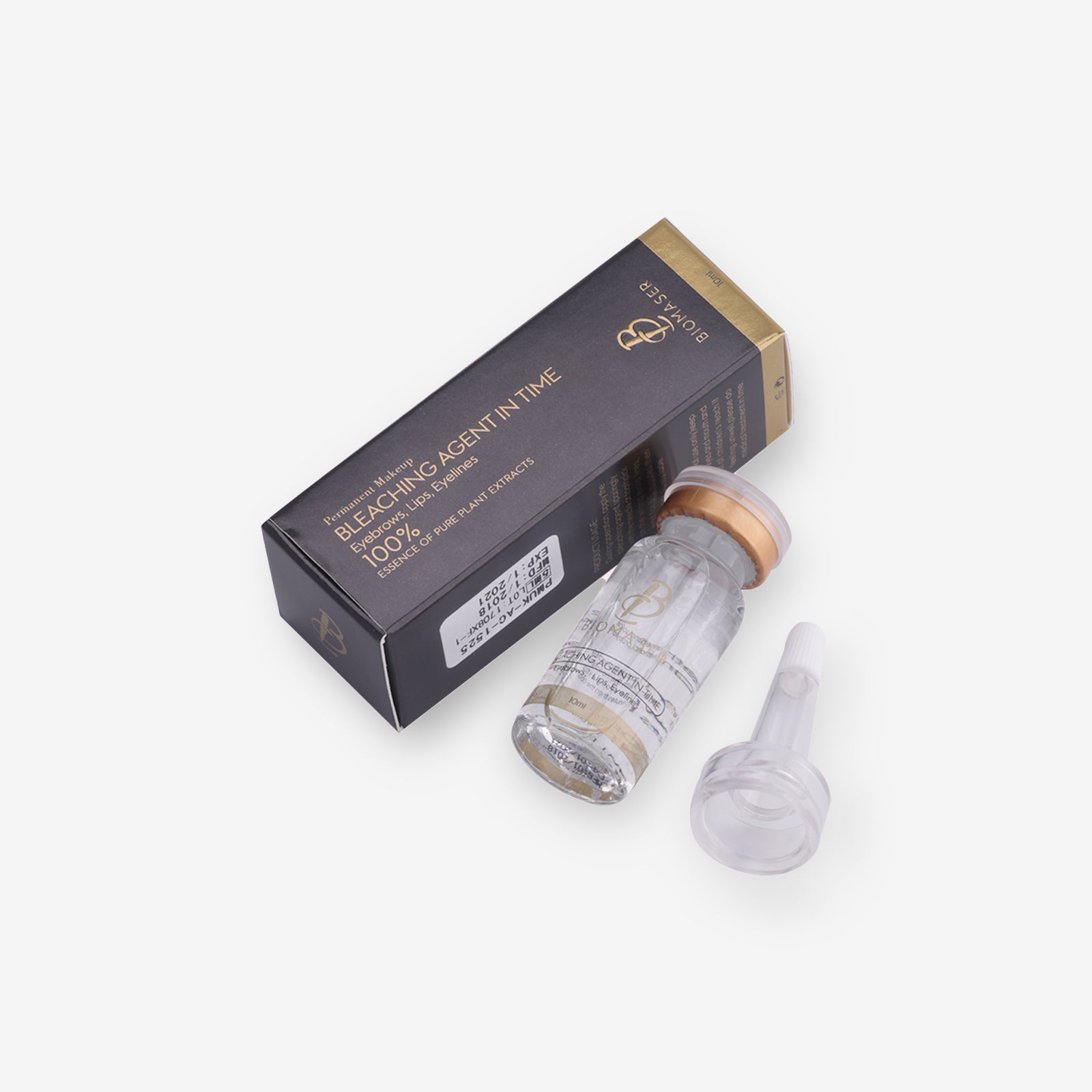 Biomaser Bleaching Agent In Time for permanent makeup, for eyebrows, lips, and eyelines, efficient tattoo supplies.
