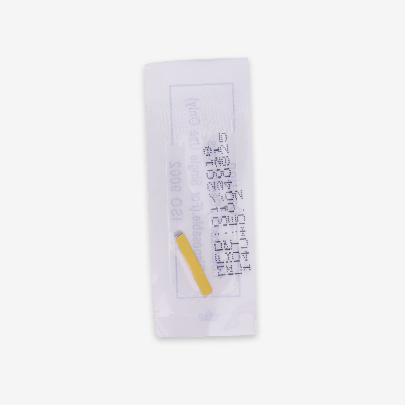 Dia. 0.20mm microblading eyebrow tattoo needle in sterile package with expiry date, professional tattoo equipment.