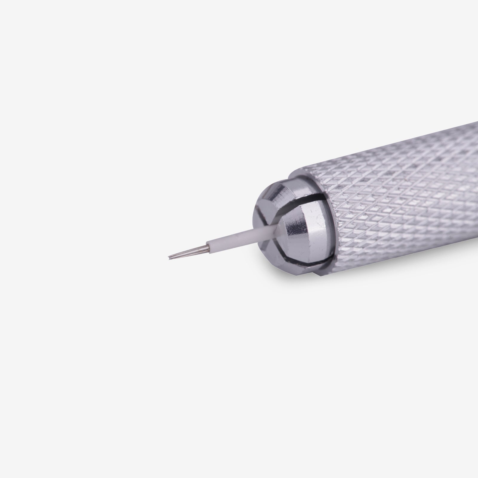 Silver aluminum microblading pen for permanent makeup, tattoo equipment for eyebrow, eyeliner, and lip lines.
