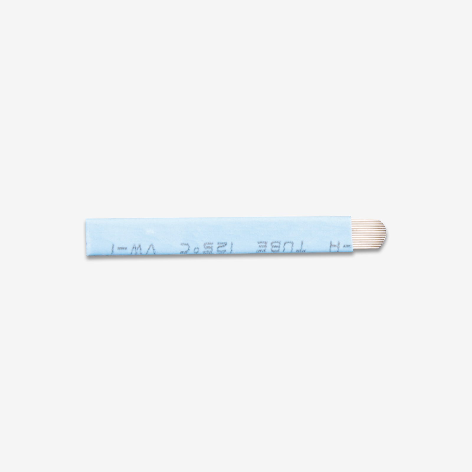 Microblading needle cartridge, 0.18mm diameter, disposable eyebrow tattoo supplies, by Biomaser for professional use.